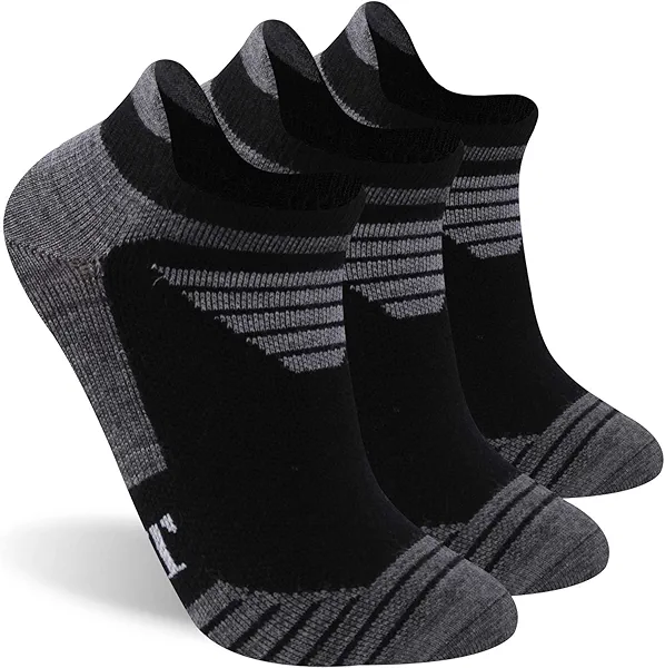 RTZAT 90% Merino Wool Low Cut Athletic Ultra-Light Running Ankle Socks, Tennis Golf Socks for Women & Men