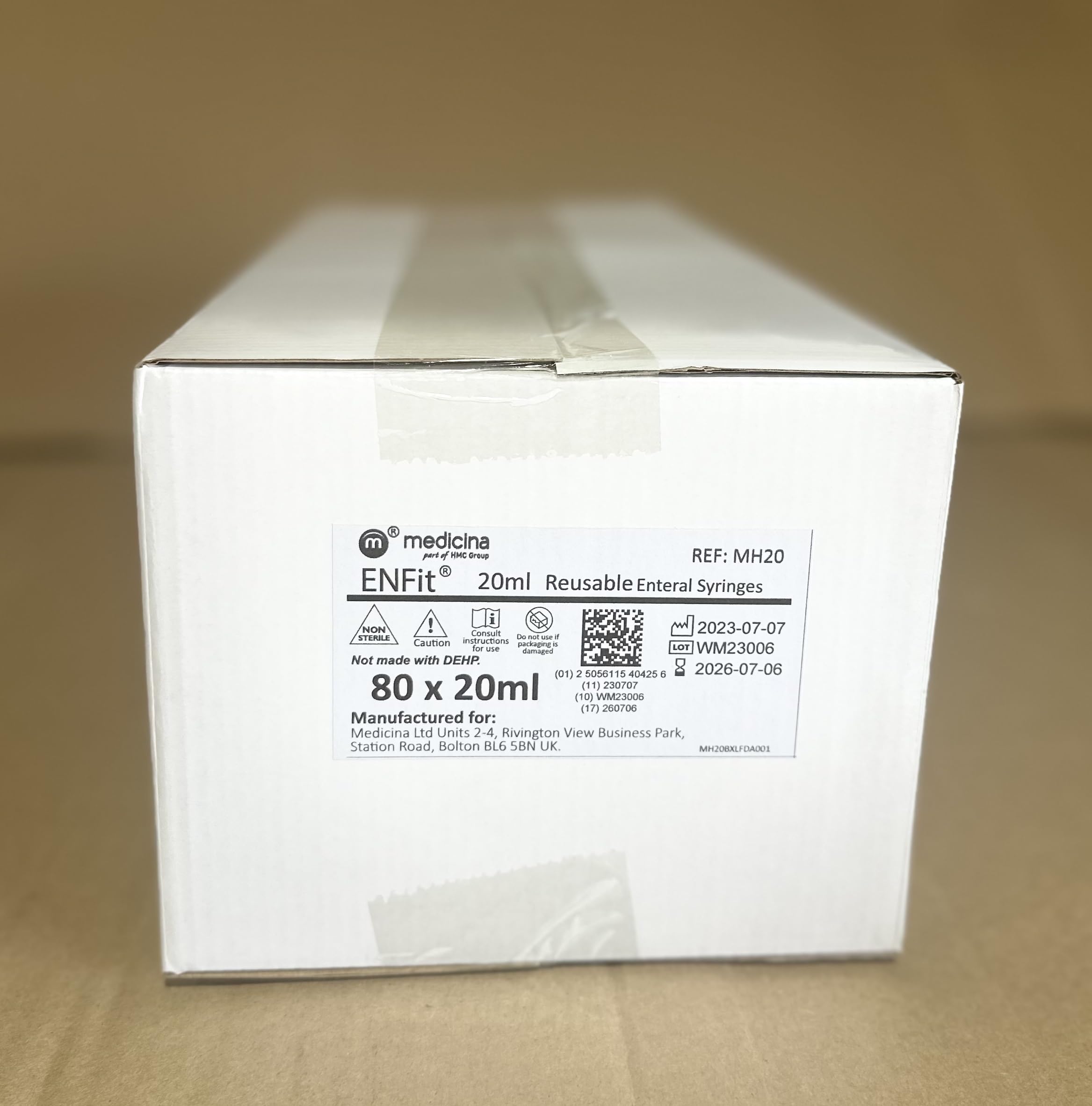 ENFit Reusable Sterile Syringe w/O-ring-20ml