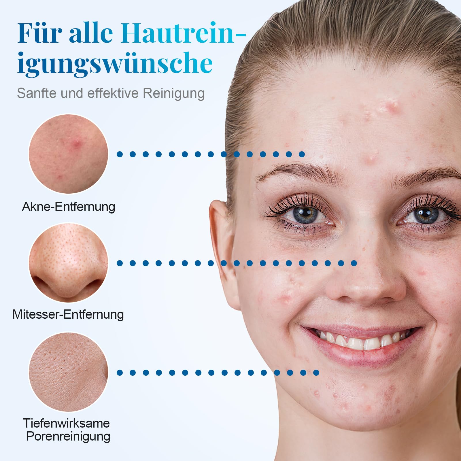 Elektrische Gesichtsreinigungsbürste, 2 in 1 Gesichtsbürste Mit 4 Bürstenköpfen, EMS Gesichtsmassagegerät mit Heizung Wasserdichte Gesichtsreinigung Tiefenreinigung für alle Hauttypen (Rosa)