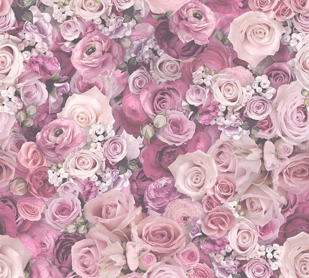 A.s. Création Multi-Colour A.s. Creation 327224 "Non-Woven Pattern Line Urban Flowers Wallpaper