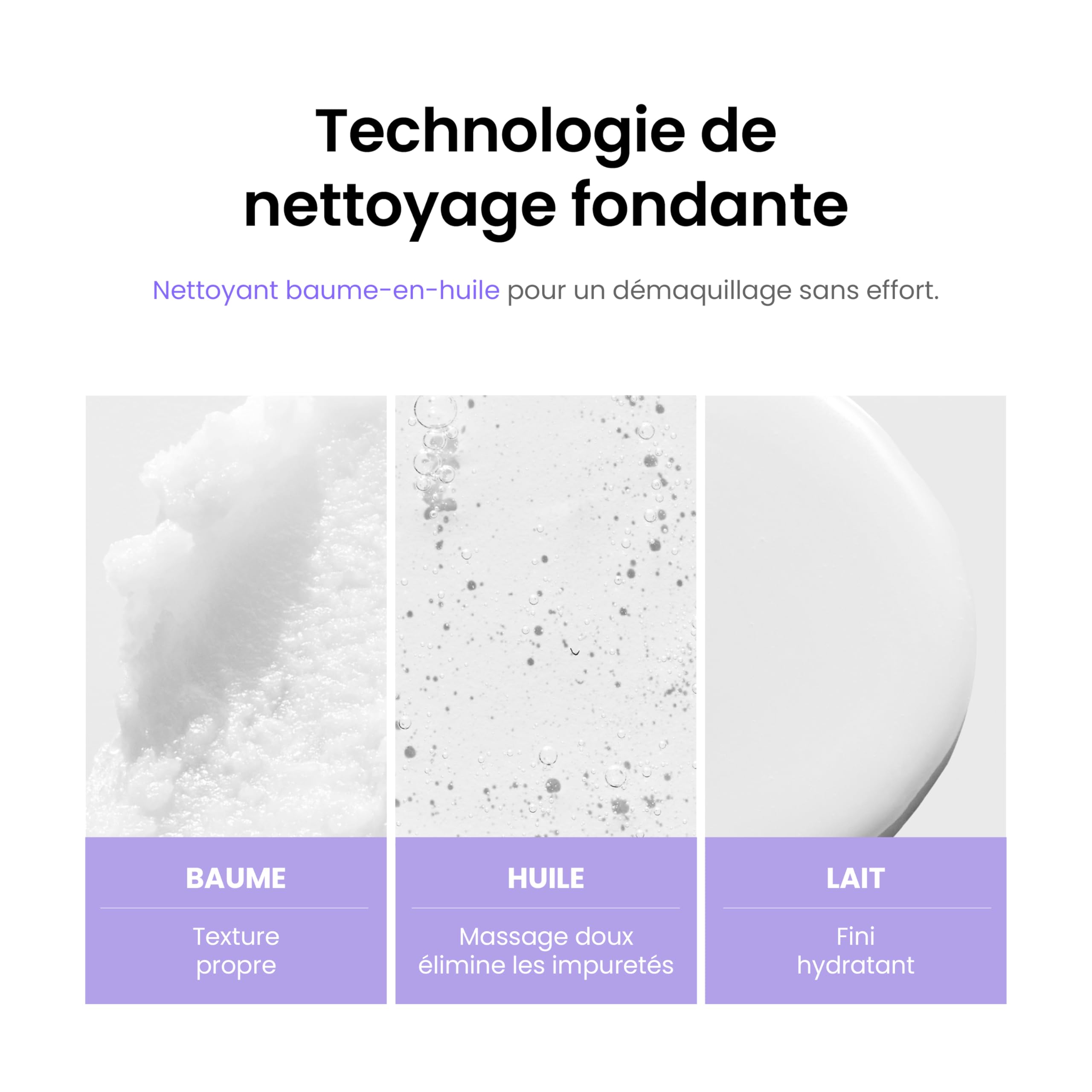 Baume Démaquillant Exfoliant Doux avec BHA & Bakuchiol, Huile Nettoyante Vegan 50ml
