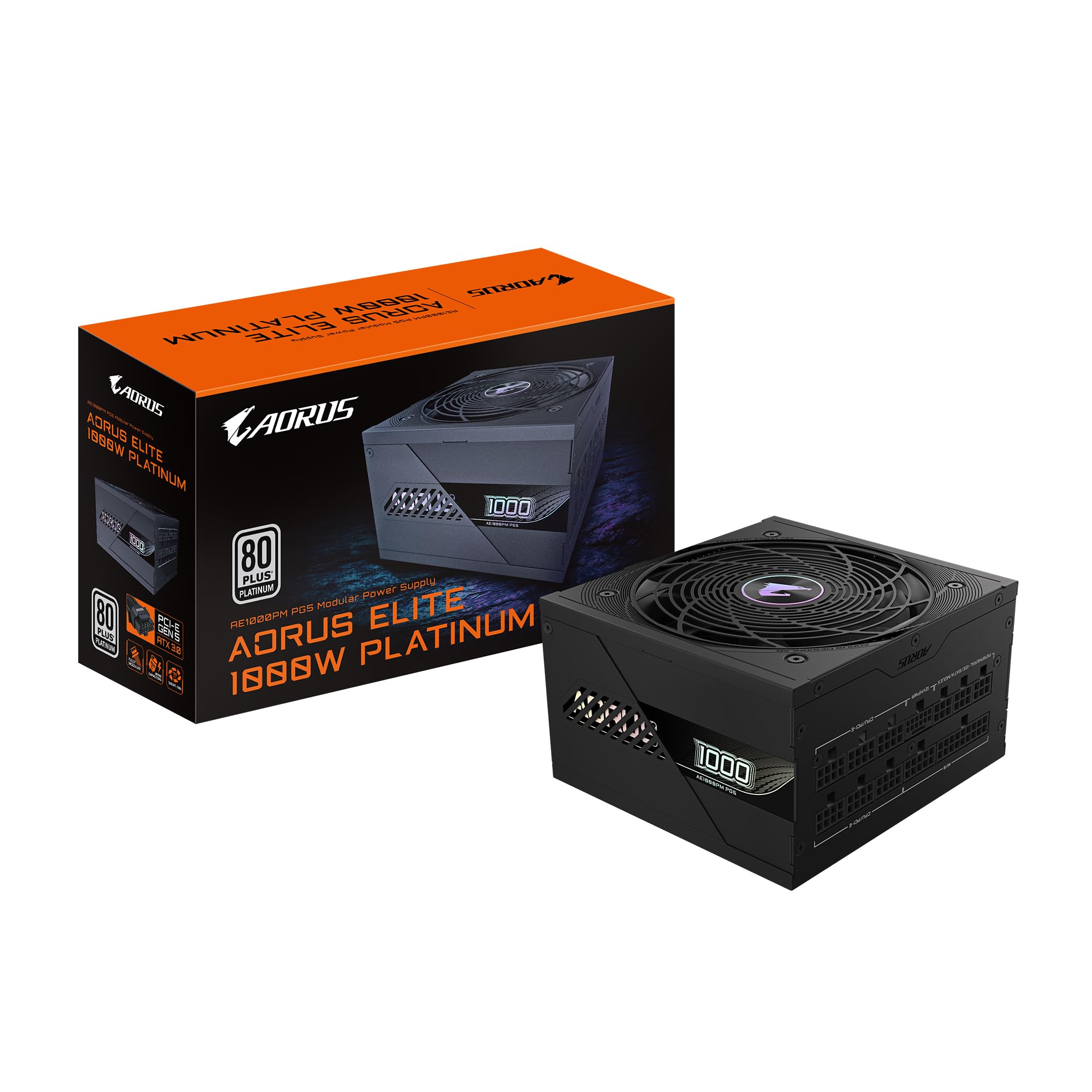 Gigabyte Aorus Elite P1000w Ice Power Supply Unit - Pcie 5.0. 80 Plus