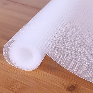 Bikoplmn Shelf Liners for Kitchen Cabinets and Drawers, Non Adhesive Anti Slip Fridge Mats, Food Grade Refrigerator Liner,...