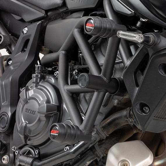GP Kompozit Engine Protection Crash Bar Protection Black Compatible with Yamaha MT-07 2014-2024