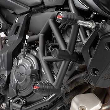 GP Kompozit Engine Protection Crash Bar Protection Black Compatible with Yamaha MT-07 2014-2024