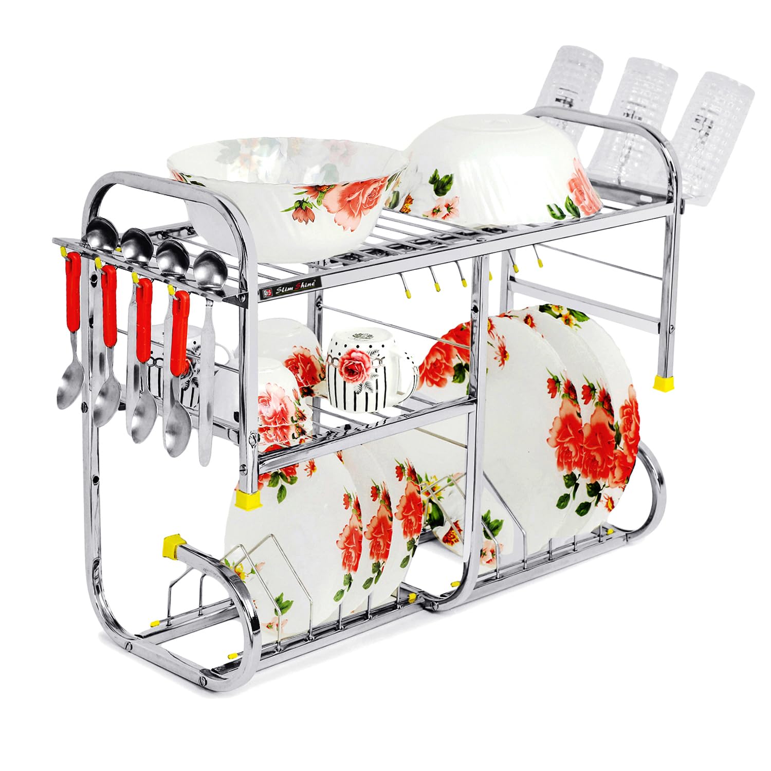 See full amazon price history chart for SLIMSHINE Stainless Steel Dish Rack | Wall Mounted or Countertop Drying Rack for Dishes, Plates, Cutlery, and Utensils | Rustproof Kitchen Storage (24 X 18 - G) SLIMSHINE Stainless Steel Dish Rack | Wall Mounted or Countertop Drying Rack for Dishes, Plates, Cutlery, and Utensils | Rustproof Kitchen Storage (24 X 18 - G) (B0DF6MPX8L) Amazon Price History, Amazon Price Tracker