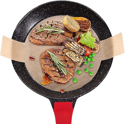 Miniatura 5 de 150 piezas de papel pergamino redondos precortados círculos para tartas forros antiadherentes para hornear papel circular con pestañas de fácil