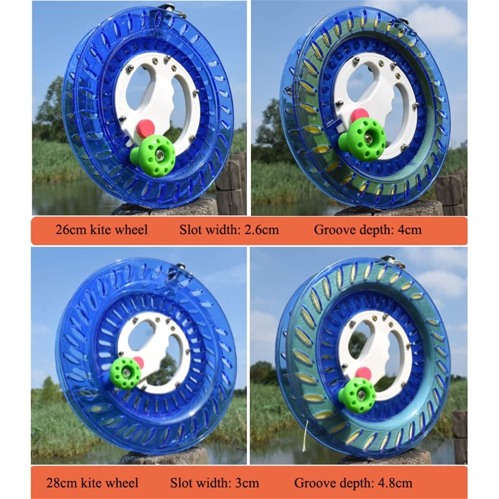 BOPIES Kites Line Winder, Blue Winding Reel Grip Wheel for Kinder und Erwachsene, sicheres, glattes, professionelles, langlebiges Kite-Zubehör (Farbe : 26cm-4 strands-700m line)