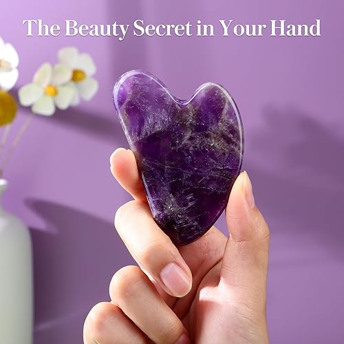 Vista 79 de rosenice Gua Sha Herramientas Faciales Natural Gua Sha Jade Piedra para el Cuidado de la Piel Facial Cuerpo para SPA
