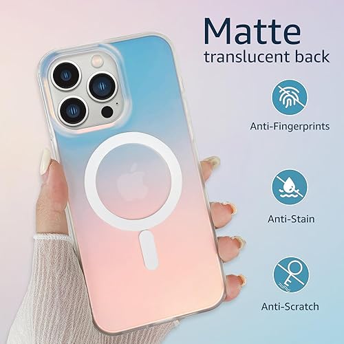 Miniatura 6 de Funda magnética transparente para iPhone 13 Pro Max con protector de pantalla + protector de lente de cámara compatible con Magsafe, bonita funda