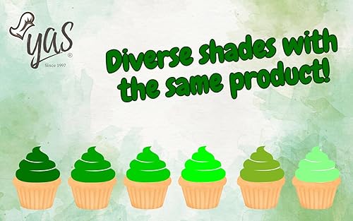 Miniatura 5 de Vibgyor Colorante alimentario líquidogel, tono intenso, tinte prémium para glaseado, glaseado, fondant, horneado y pastelería (verde)