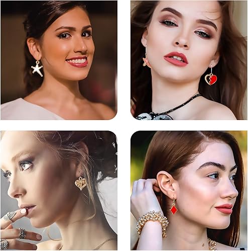 Miniatura 6 de SANNIX 110 dijes esmaltados chapados en oro surtidos para hacer joyas