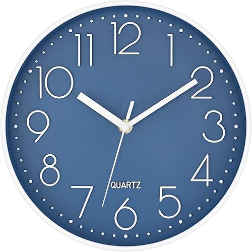 Miniatura 16 de Foxtop - Reloj de pared de 14 pulgadas, grande, silencioso, sin tictac, funciona con pilas, redondo, de cuarzo, moderno, decorativo, para oficina,