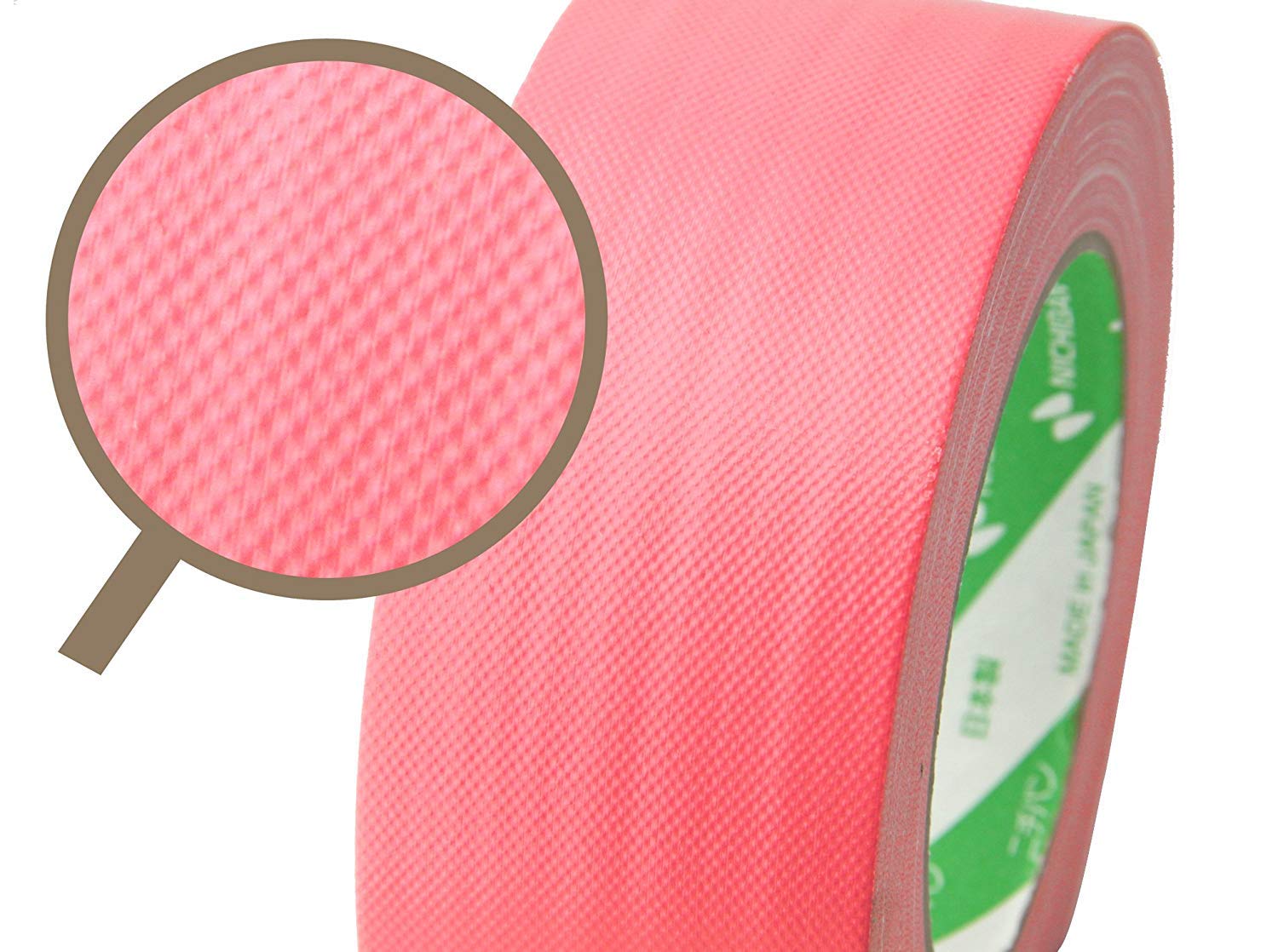 Nichiban 102N11-50 Cloth Tape, 2.0 inches (50 mm) x 88.4 ft (25 m) Roll, Pink
