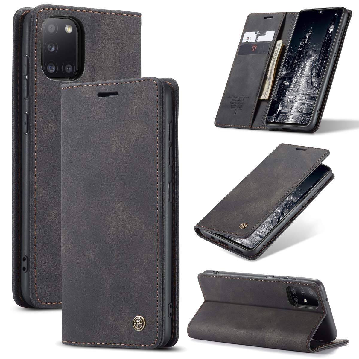 BounceBack Faux Leather Samsung Galaxy A31 Case Cover Flip Flap Back Stand Case/Cover For Samsung Galaxy A31 - Carbon Black (B08DDDXPL9) Amazon Price History, Amazon Price Tracker