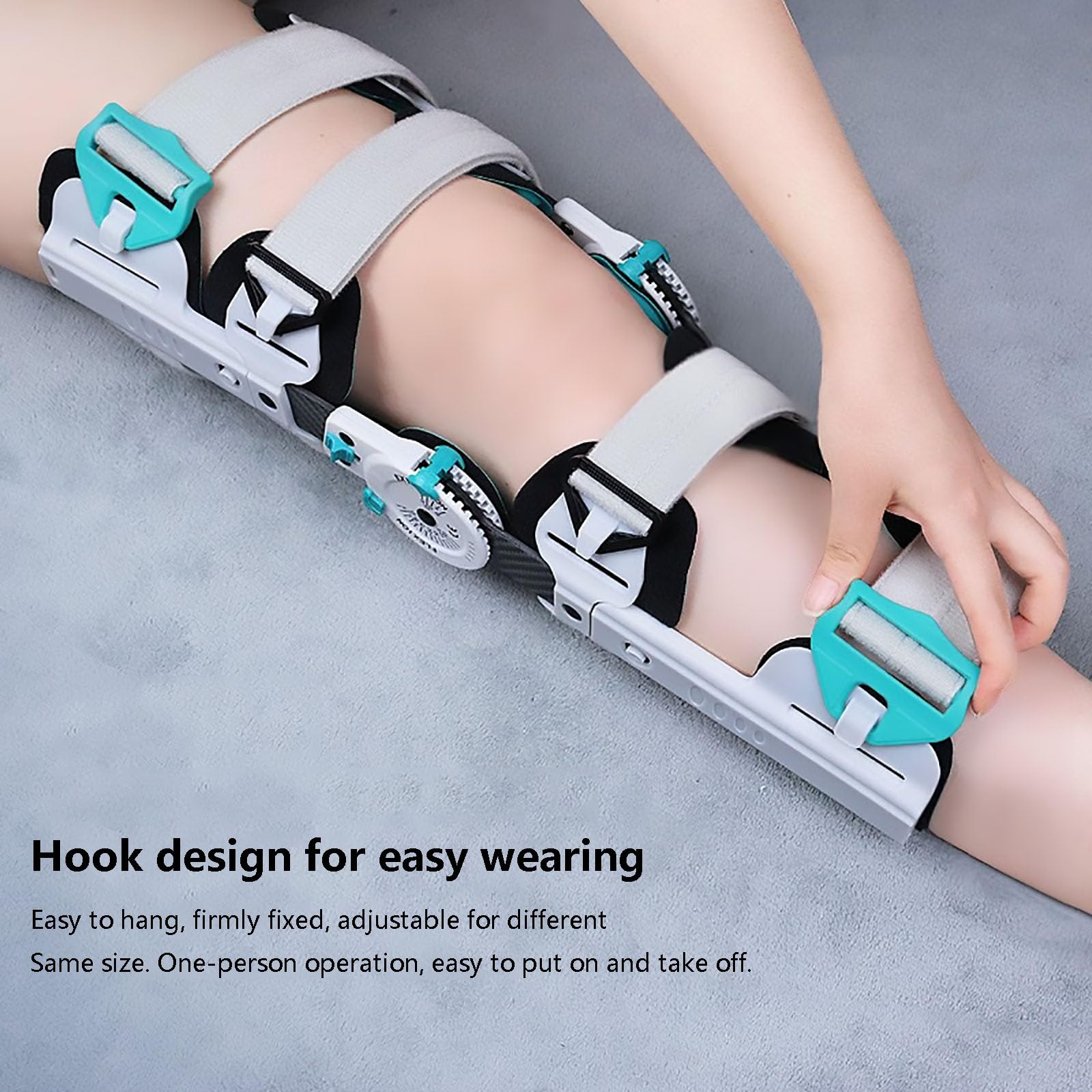 HAILM Rodillera Profesional con Estabilizadores Laterales Bisagras Ajustables, Knee Brace Support para Aliviar Dolor Articular, Artritis, Desgarro Menisco, ACL, PCL