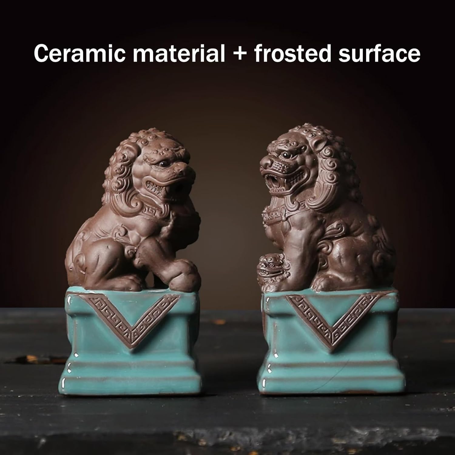 Animal Pond Spitters, Ceramic Spitter Fountain, Spitters for Small Ponds, Unique Garden Water Feature with Water Pump, for Balcony, Courtyard and Home Office