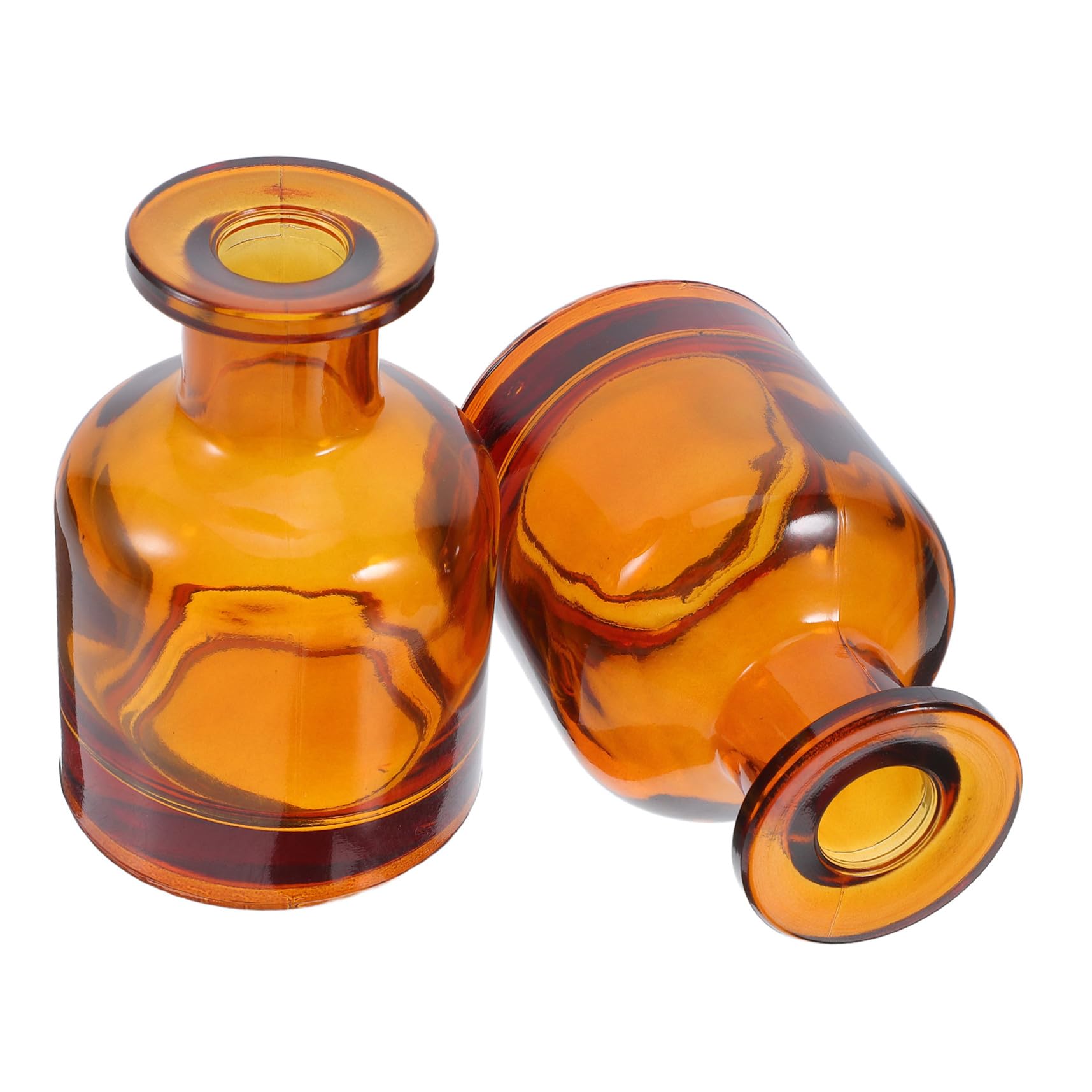 Lot de 2 Diffuseurs à Roseaux en Verre Cylindrique Marron pour la Maison