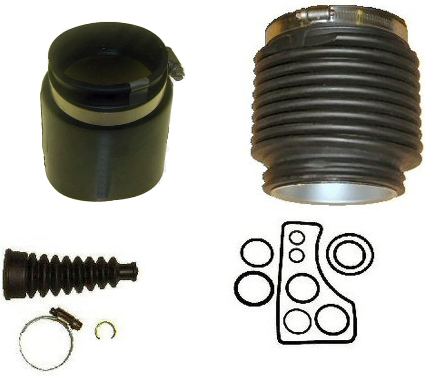 Tungsten Marine Transom Bellows Kit for Mercruiser Bravo and Blackhawk with Tube Exhaust Bellows