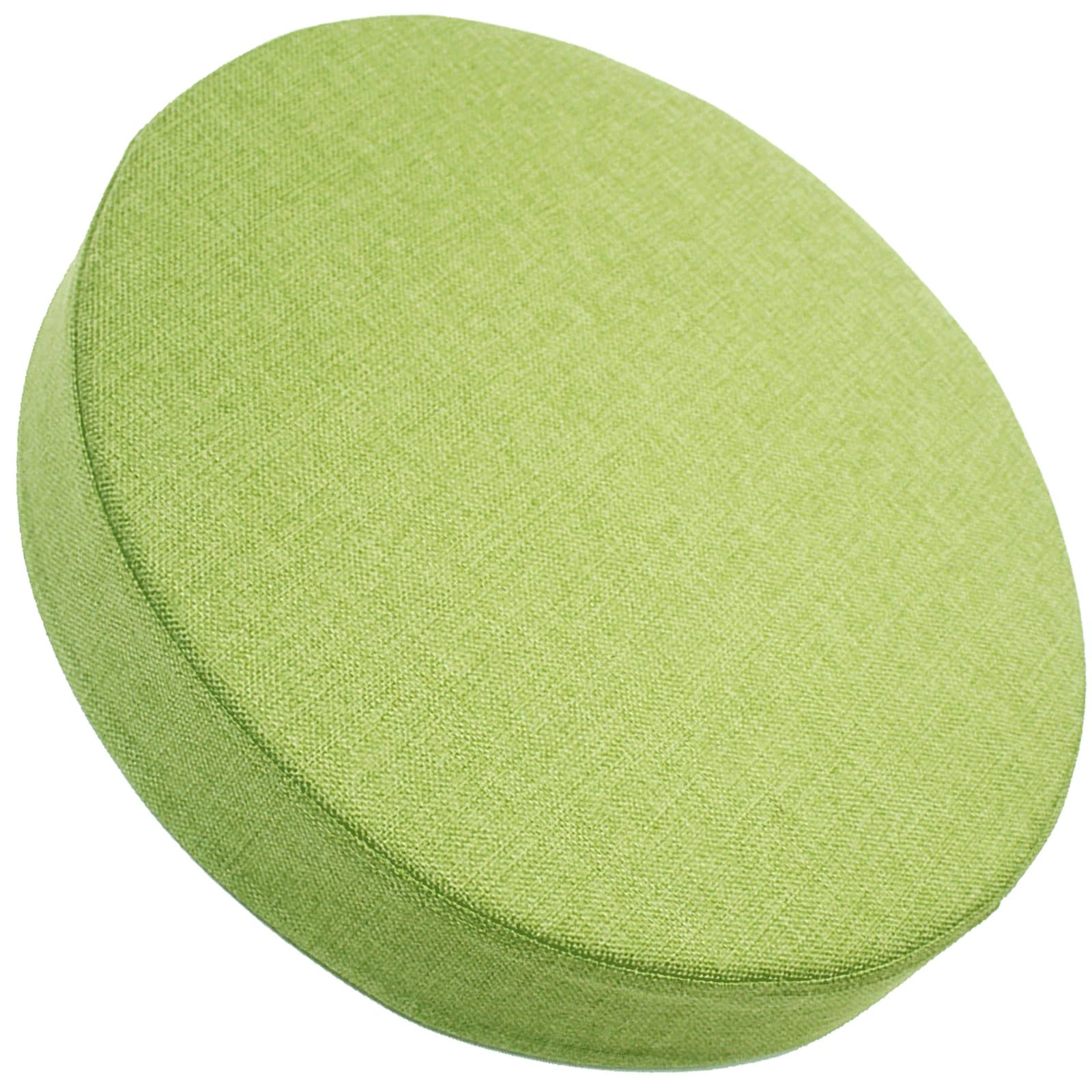 uyeoco Round Seat Cushion, 3/5/8cm thick, 30/35/40/45/50cm, Memory Foam Round Stool Cushion, Circle Chair Pad with Removable Cover for Dining Kitchen Bar Chairs(Green,45x5cm)