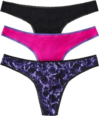 OnGossamer womens Ongossamer Womens Mesh Hip 3 Pack Thong Panties
