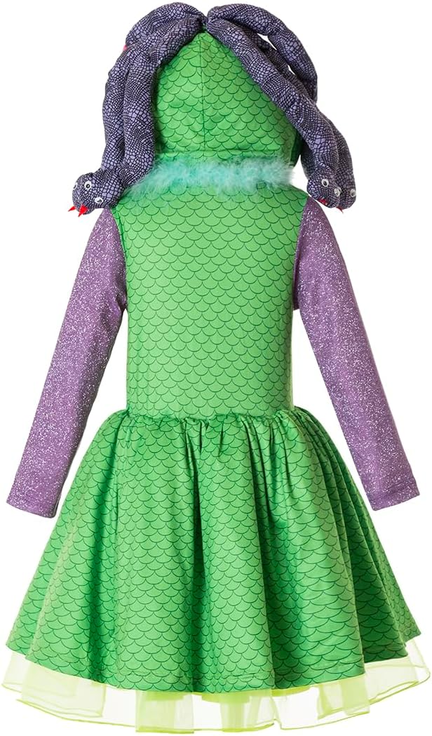 Celia Costume Monsters Inc girls Costume With Headpiece Kids Medusa Headband Costume