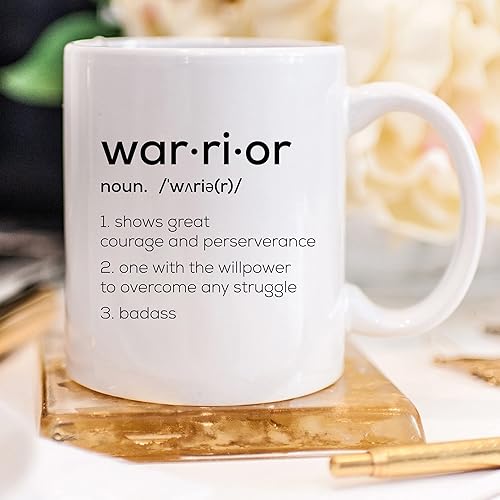 Miniatura 9 de YouNique Designs Taza con texto en inglés "Get Well Soon para mujer, 11 onzas", taza de guerrero, motivo, sobriety, Badass Women, Proud Of You Cup