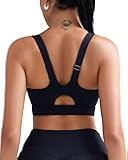 Sports Bras for Women High Impact,Adjustable Racerback Molded Cup Running Sports Bra with Sewn in Pads