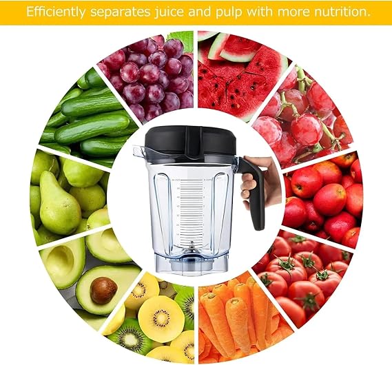 Blender Cup, With Blade Lid On The Bottom, Compatible For Vitamix 750 6300 780 E320, Blender Ice Crusher Juicer Container Tank Replacement, 64 Oz(780)