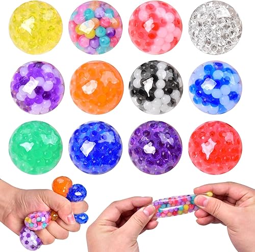 Bolas para el estrés, paquete de 9 bolas estrujables para estrés, juguetes para apretar para recuerdos de fiesta, alivio de la ansiedad, reducir el