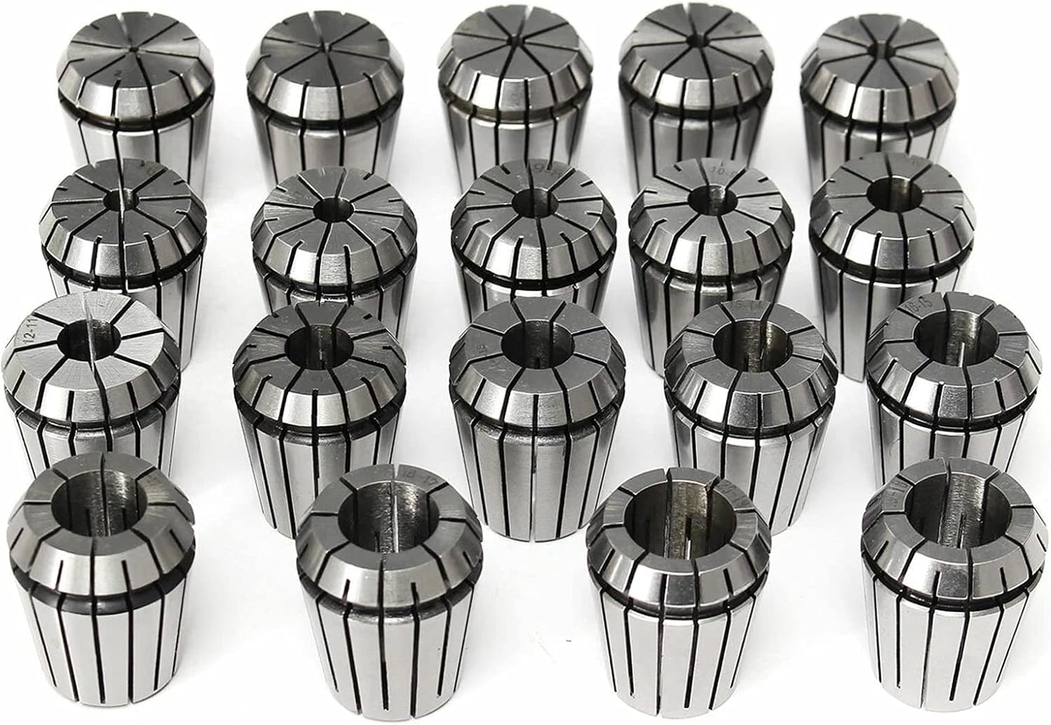 Collets 19Pcs ER32 2mm-20mm Precision Spring Chuck Set for CNC Workholding Engraving and Milling Lathe Tool