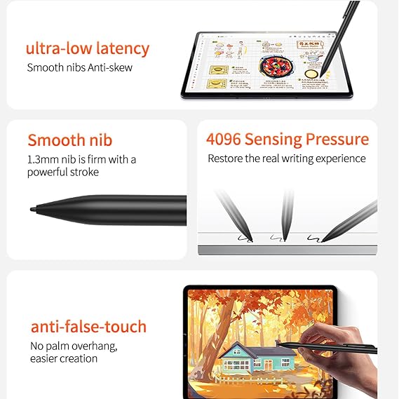 EMR with Eraser for Remarkable, 4096 Pressure Levels Digital Pen with 1.3mm Replacement Tips, Support Palm Rejection, Active Pens for Writing Drawing
