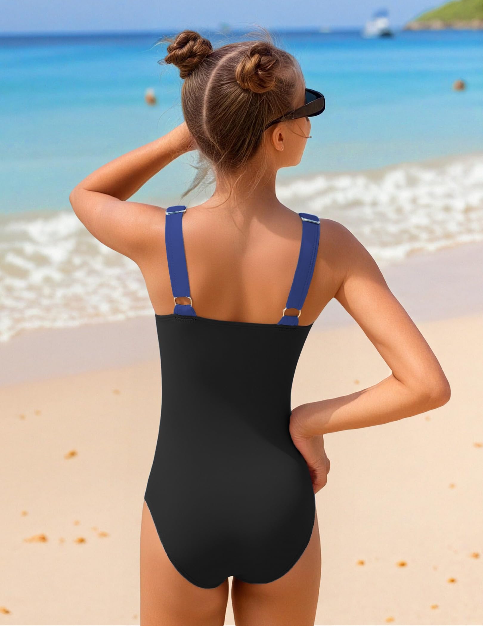 Arshiner Fille Maillot de Bain Une Conflit de Couleurs Sportif Swimsuit Enfants d'été Maillot de Bain pour Filles 5-14 Ans