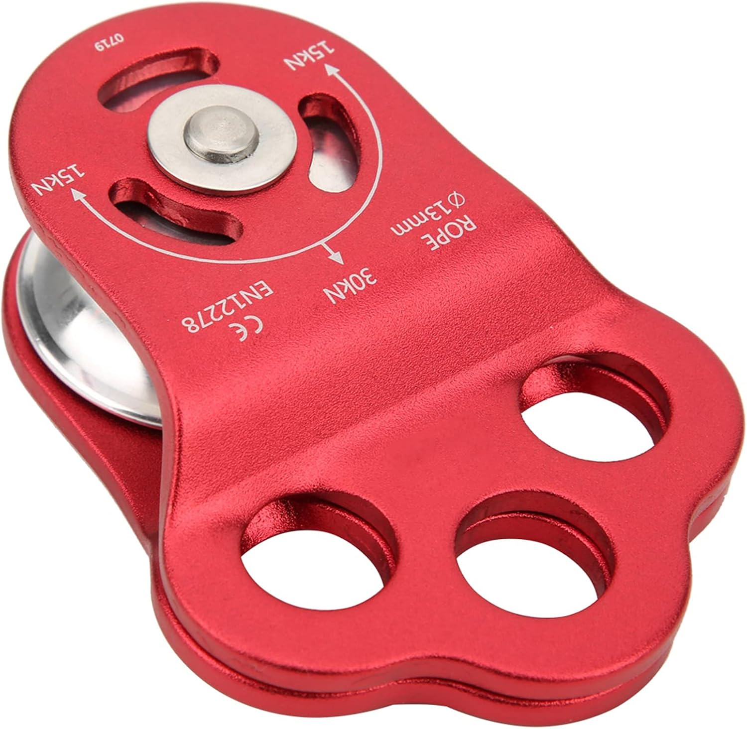 Climbing Single Pulley, Three Hole Pulley 7075 Aviation Aluminum Climbing Bearing Single Pulley, for Outdoor Mountain Climbing, for Prompt Drop