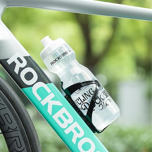Miniatura 3 de ROCKBROS Portabotellas de agua para bicicleta, soporte de plástico para botellas de agua, soporte para vasos de bebida ligera, resistente para