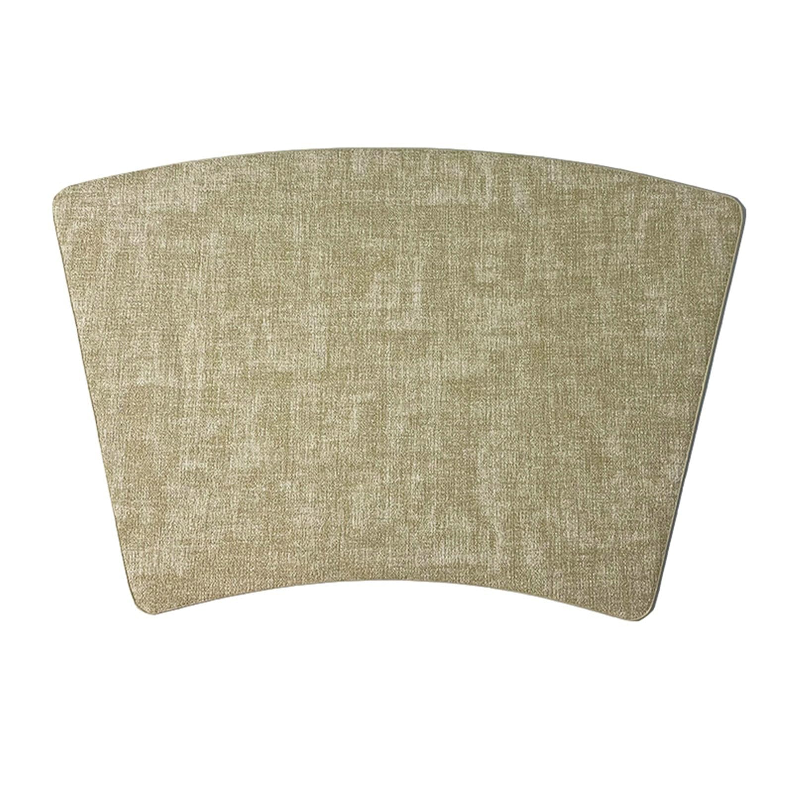 Daesar Tovagliette All'Americana Lavabili Pelle, Set di 4 Tovaglietta Cucina Lavabile Cuneo Tinta Unita Trama In Tessuto Tovagliette Antiscivolo, per Hotels Ristorante, Beige Verde, 48x30CM