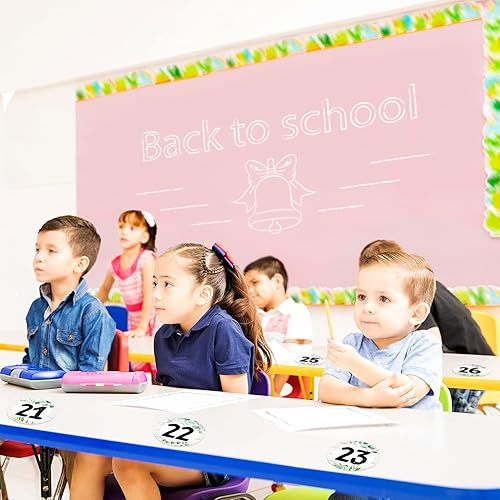 Miniatura 5 de Chinco 40 piezas de recortes de números laminados de eucalipto para decoración de aulas, detalles de tablero de anuncios de grano de madera circular