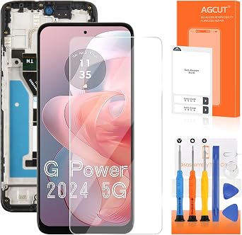for Moto G Power 5G 2024 Screen Replacement for Moto G Power 2024 XT2415 LCD Display XT2415-1 LCD Digitizer Touch Screen Assembly Repair Part with Frame