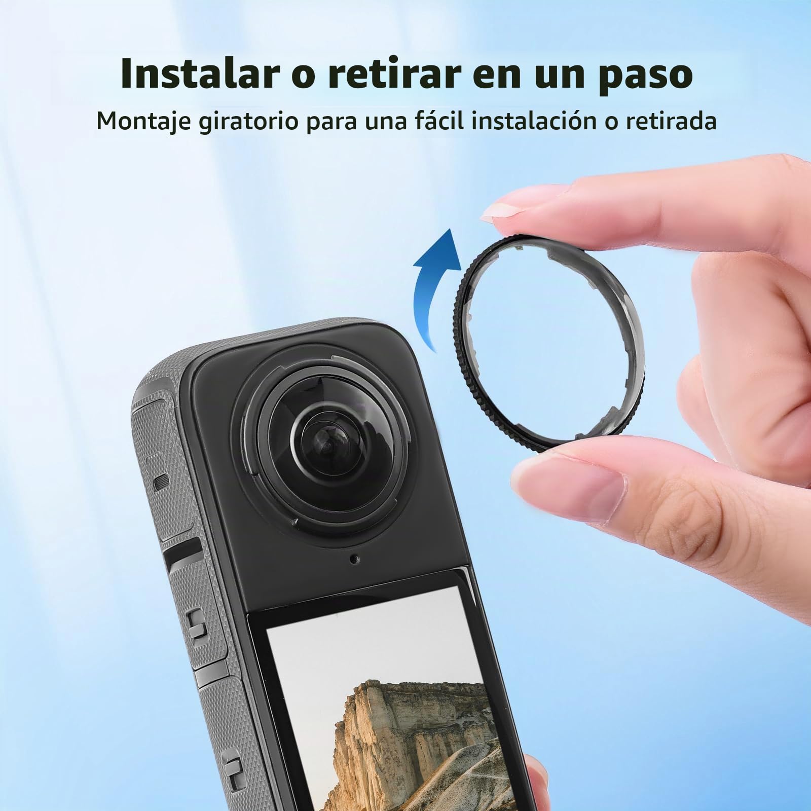 X4 Protector de lente premium para Insta360 X4, protector de lente de vidrio templado de alta transparencia para cámara Insta360 X4, accesorios antiarañazos