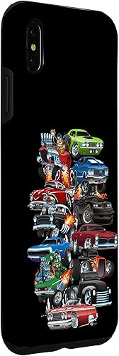 Vista 24 de Funda para iPhone 13 Hotrods, autos clásicos, coches musculosos y carros de carreras