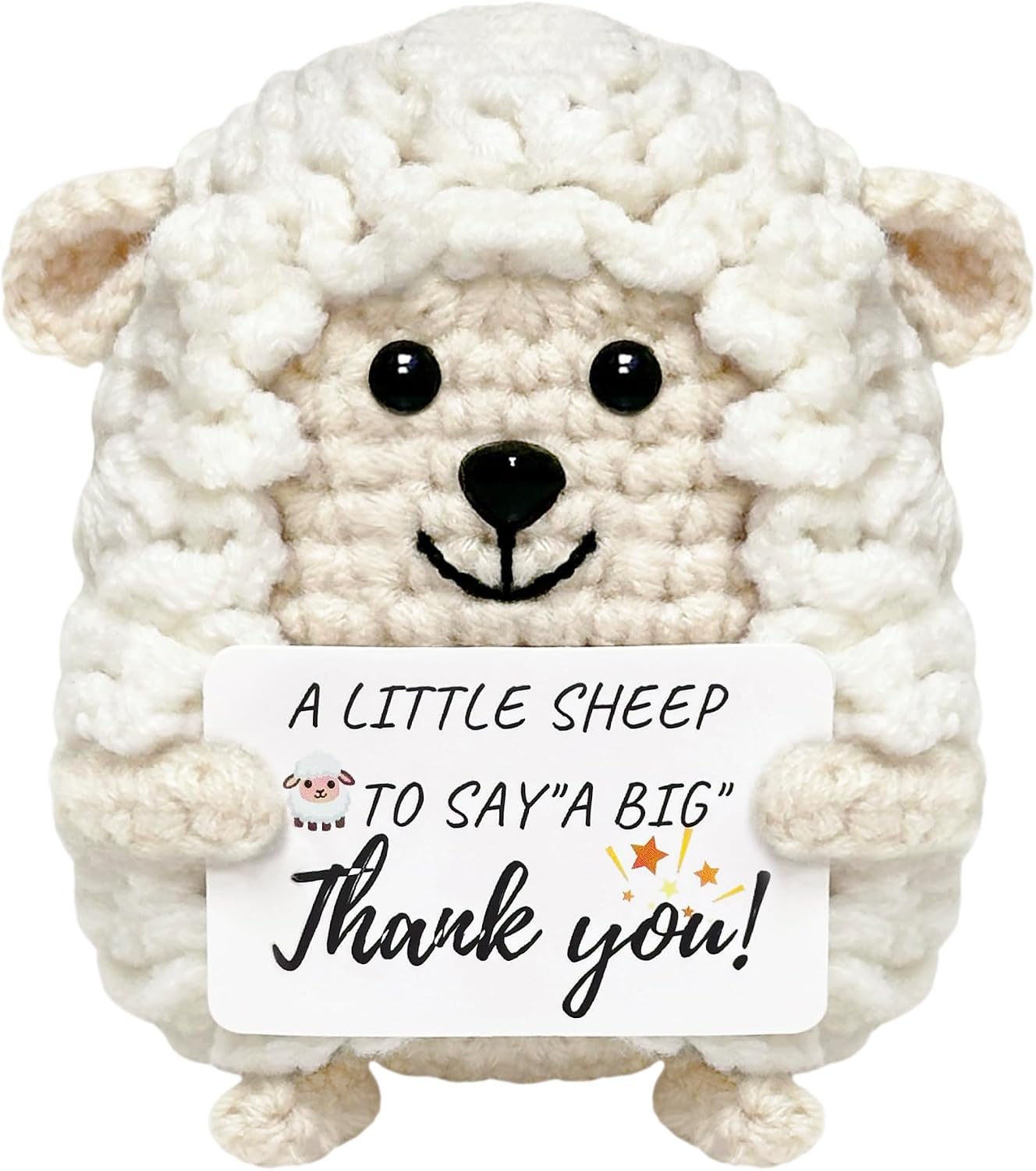 Thank You Gifts for Women, Mini Sheep Positive Emotional Support Crochet, Graduation End of Year Teacher Appreciation Week Gift for Teachers Nurse Coworker Friend
