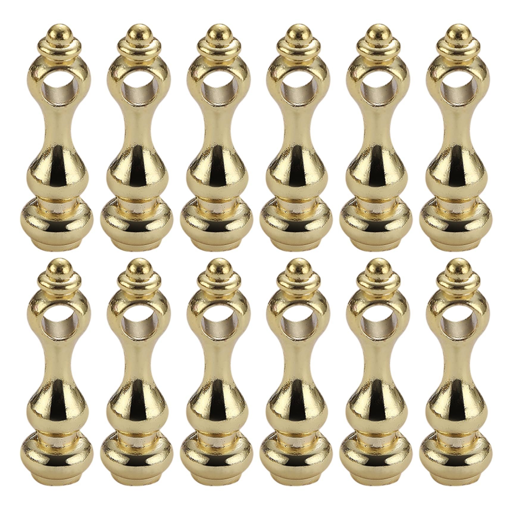 Pineeseatile Golden 12Pcs Gallery Rail 0.5X1.7 Inch Alloy Shelf Rail For Staircase Shelves Wine Cabinet Fence Furniture