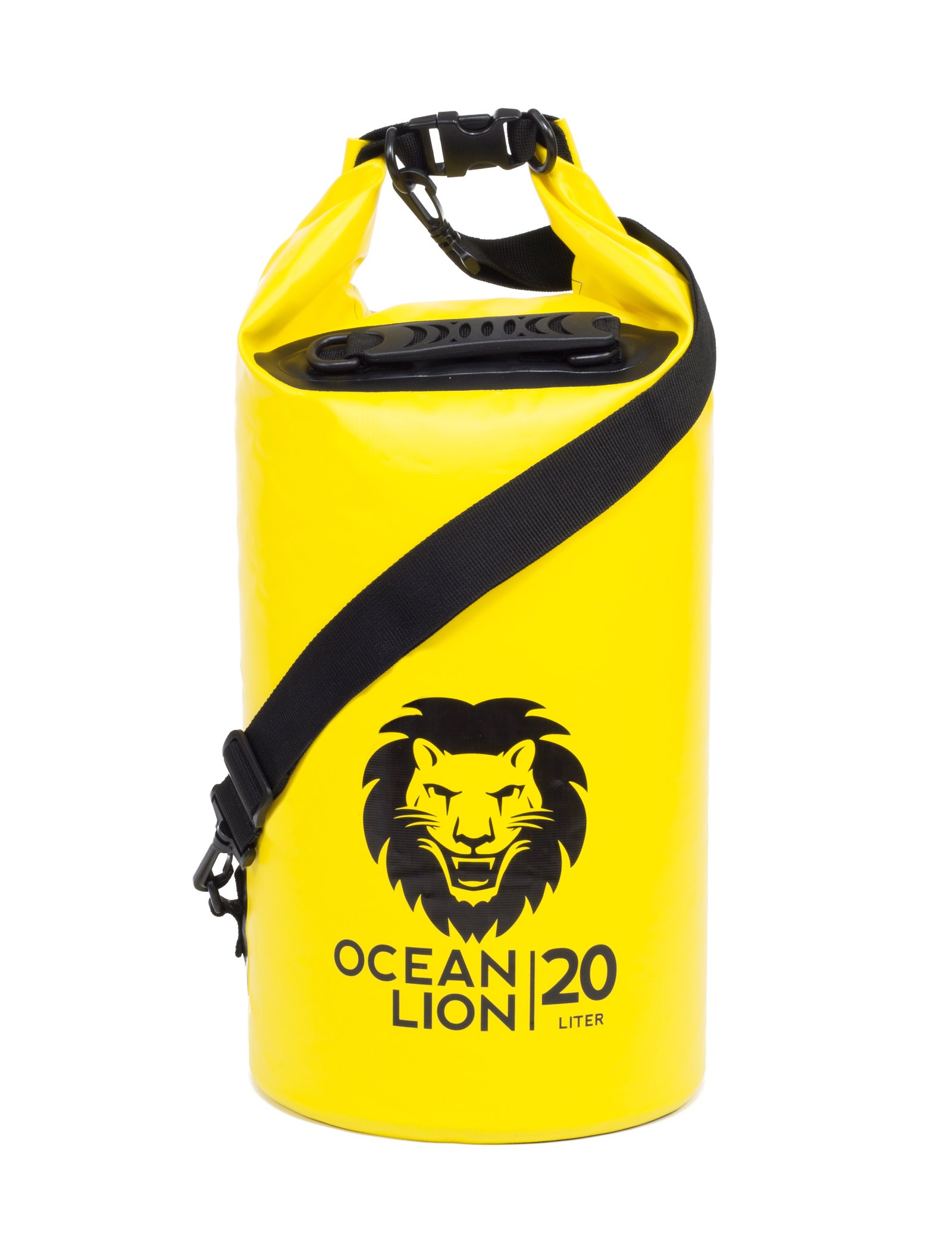 Adventure Lion Premium Waterproof Dry Bag with Twin Shoulder Straps & Grab Handle, Roll Top Dry Sack Great for Kayaking, Swimming, Boating (Yellow, 40 Liter)