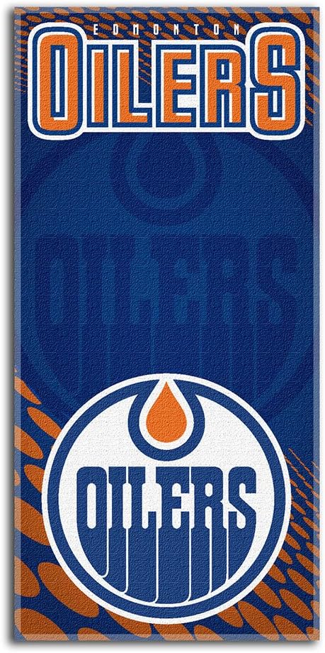 NHL Edmonton Oilers Emblem Beach Towel : Sports & Outdoors
