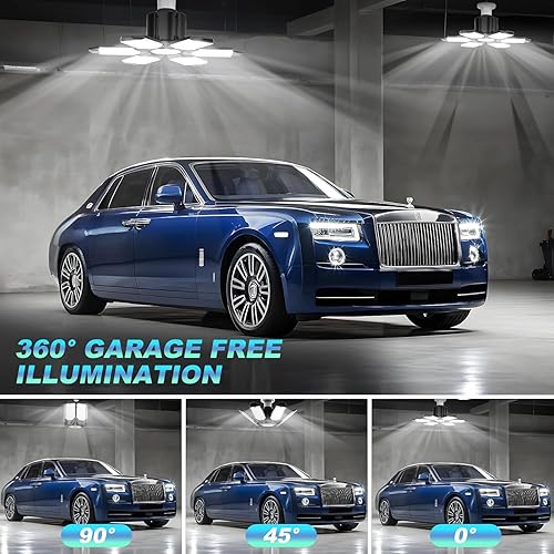 Miniatura 9 de Luces LED de garaje, paquete de 6 luces de garaje de 200 W, luz LED de tienda, luces LED deformables, luces LED de techo para luces de garaje, luces