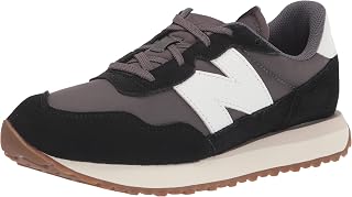Boy's 237 V1 Lace-Up Sneaker, Black/Moonbeam, 6.5 Big Kid
