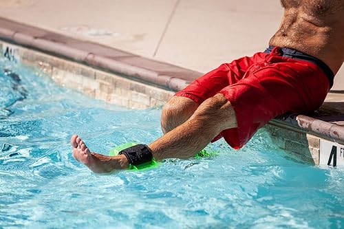 Miniatura 5 de Aqualogix Juego de aletas híbridas de entrenamiento acuático de resistencia media, humo, puños acuáticos, guía de inicio rápido, pesos de agua para