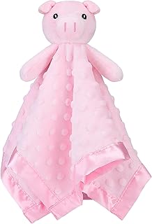 Pro Goleem Pig Loveys for Babies, Soft Security Blanket Baby Snuggle Toy Newborn Stuffed Animals Baby Gifts for Boys and Girls, 16 Inch