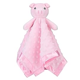 Pro Goleem Pig Loveys for Babies, Soft Security Blanket Baby Snuggle Toy Newborn Stuffed Animals Baby Gifts for Boys and Girls, 16 Inch