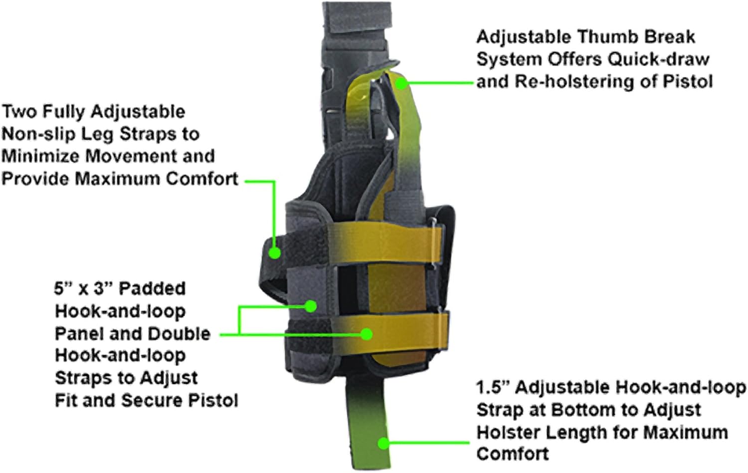 UTG Extreme Ops 188 Tactical Leg Holster, Black